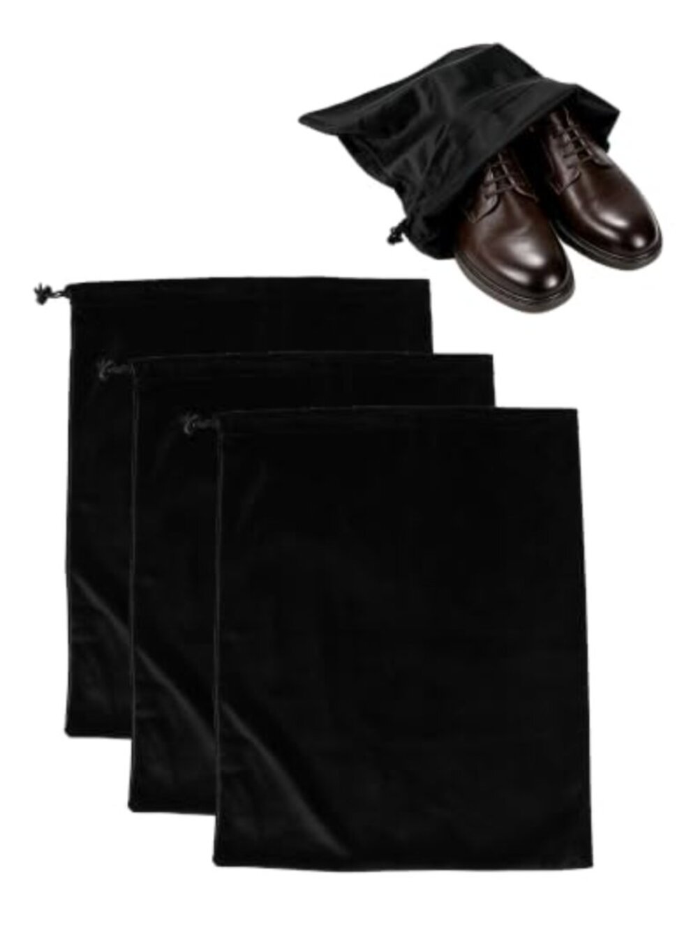 Extra Large Velvet Drawstring Dust Bags 3 Pack 14x17.5 Inch Storage Pouches